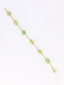 Bracelet chaine or jaune perles de Murano - Castafiore