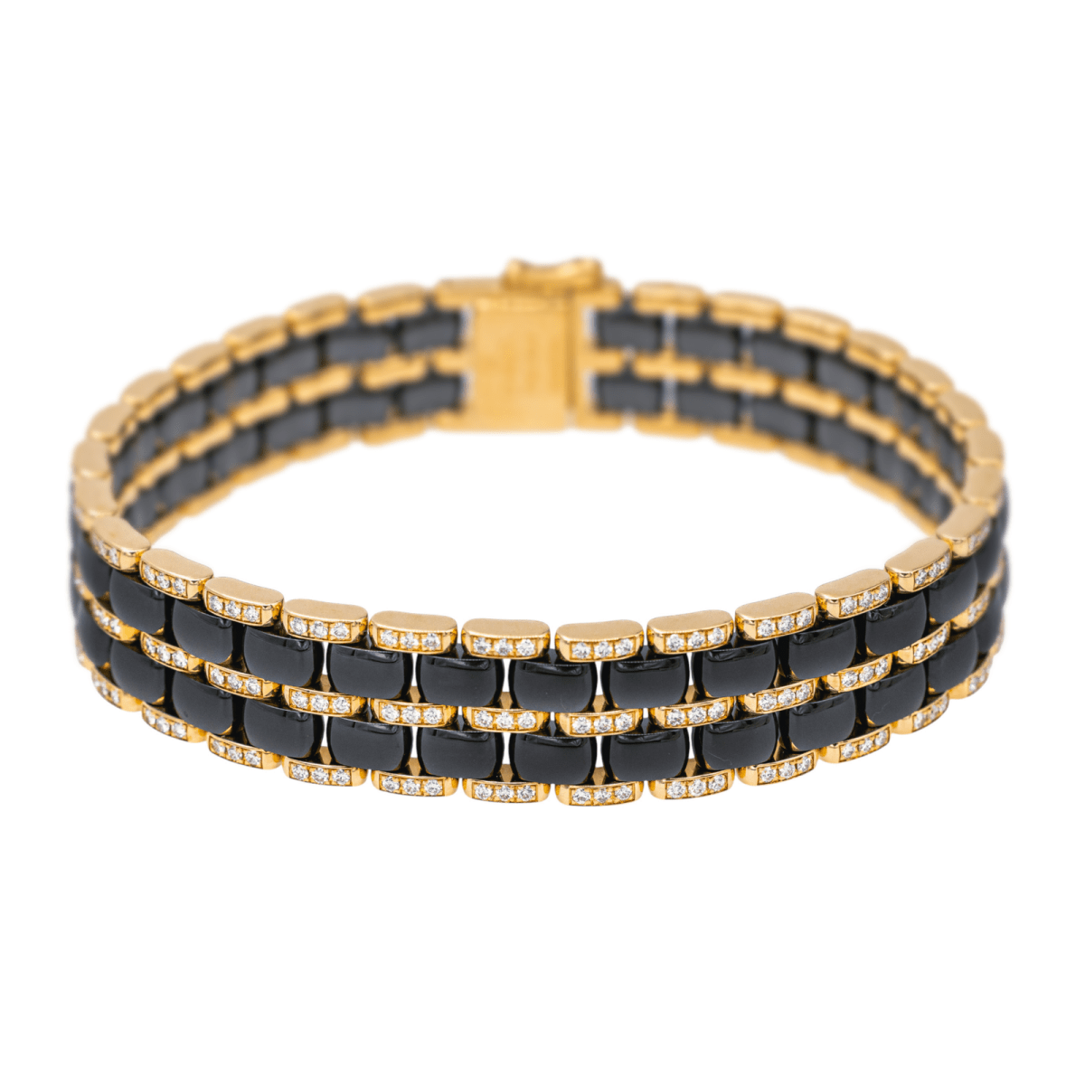 Bracelet CHANEL "Ultra" en or rose, céramique et diamants - Castafiore