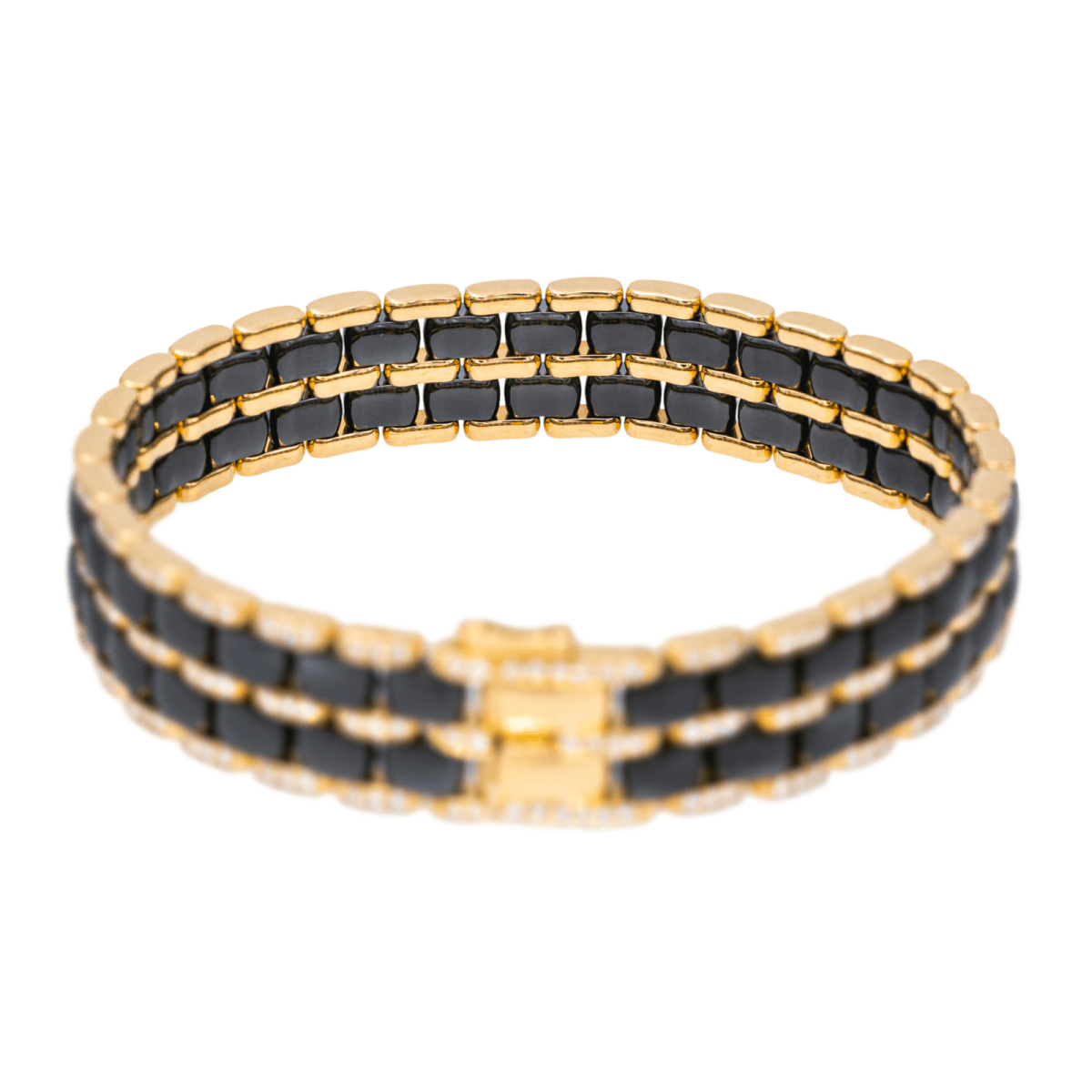 Bracelet CHANEL "Ultra" en or rose, céramique et diamants - Castafiore