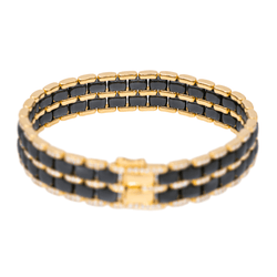 Bracelet CHANEL "Ultra" en or rose, céramique et diamants - Castafiore