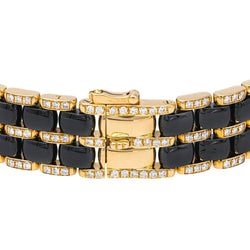 Bracelet CHANEL "Ultra" en or rose, céramique et diamants - Castafiore