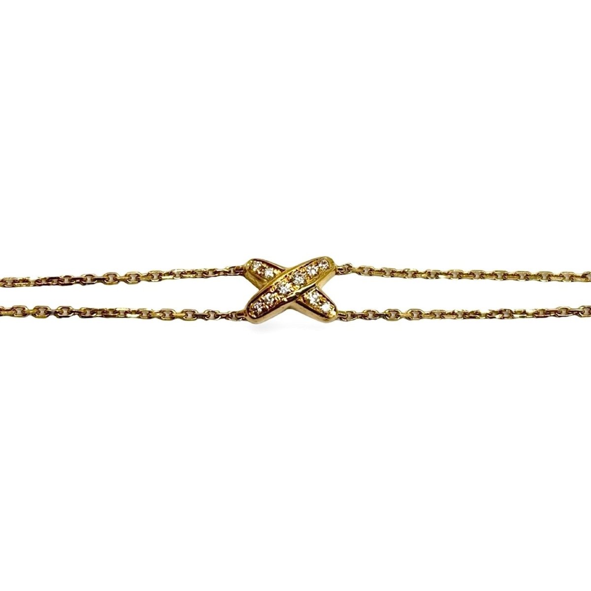 Bracelet CHAUMET "Lien" en or jaune et diamants - Castafiore