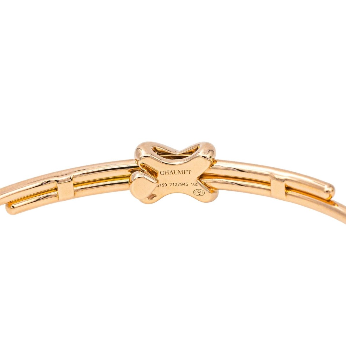 Bracelet CHAUMET "Liens croisés" en or rose et diamants - Castafiore