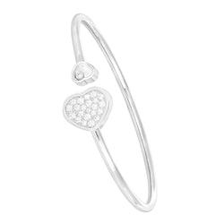 Bracelet Chopard Happy Hearts Or blanc, Onyx et Diamants - Castafiore