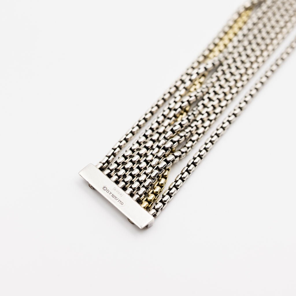 Bracelet DAVID YURMAN en argent et or jaune - Castafiore