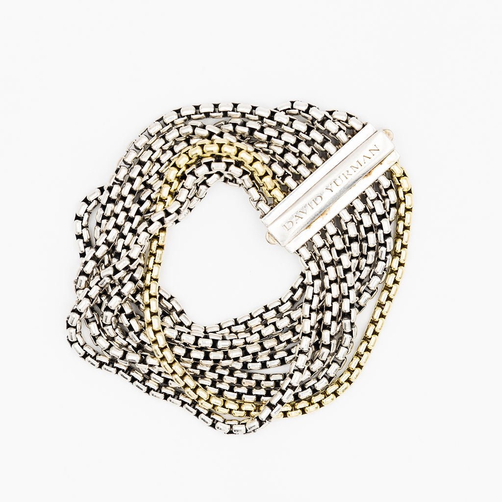 Bracelet DAVID YURMAN en argent et or jaune - Castafiore