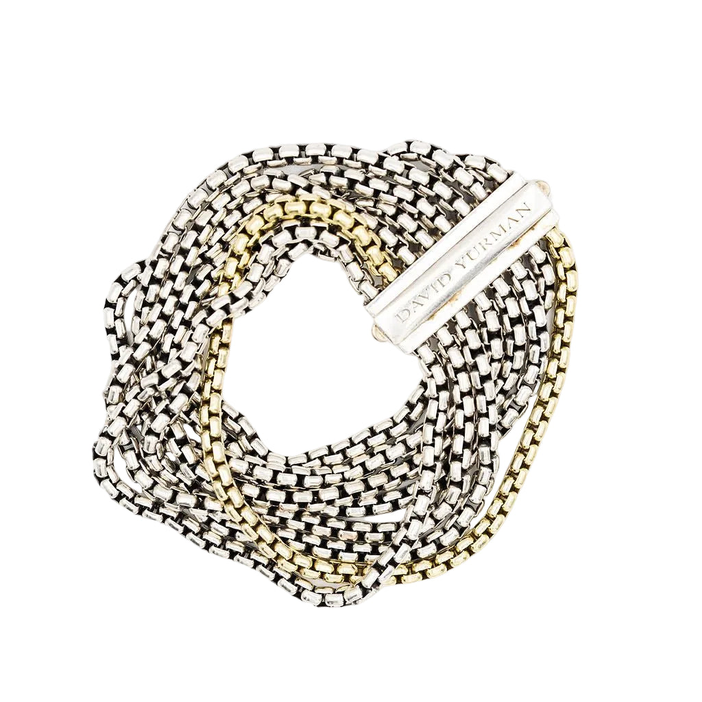 Bracelet DAVID YURMAN en argent et or jaune - Castafiore