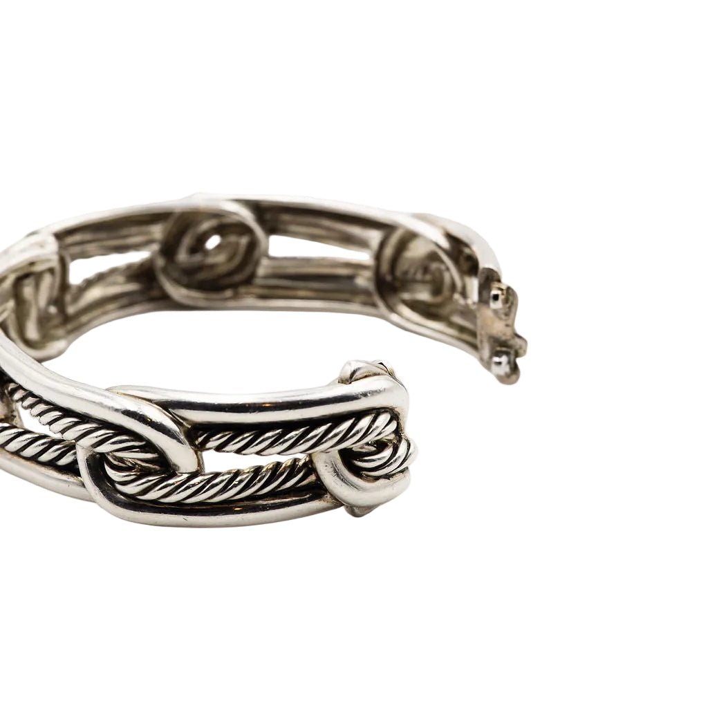 Bracelet DAVID YURMAN "Labyrinthe" en argent et diamants - Castafiore