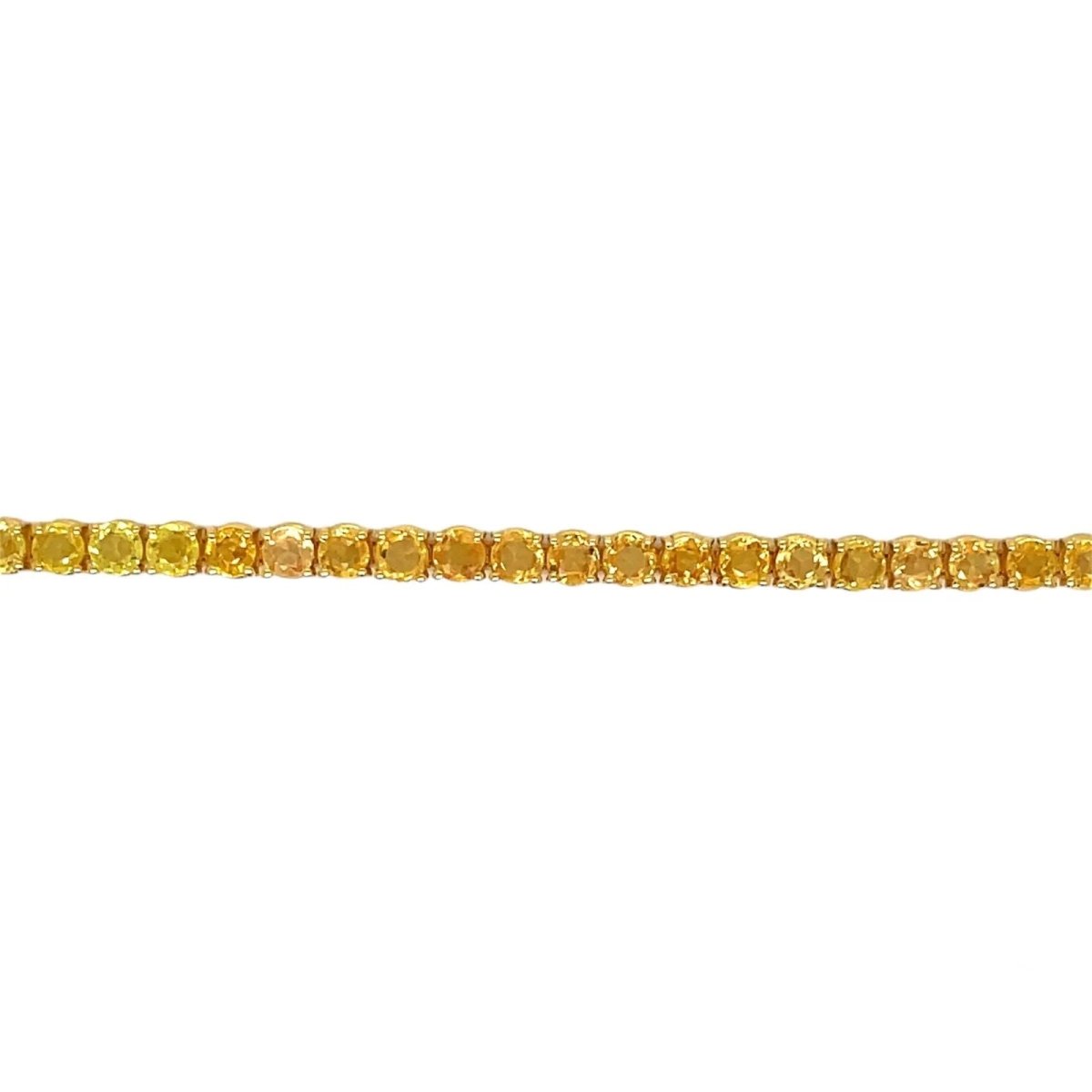 Bracelet de tennis en or avec saphir jaune naturel (CTW 6.5) - Castafiore