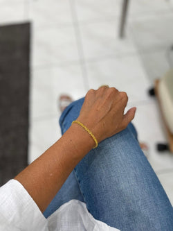Bracelet de tennis en or avec saphir jaune naturel (CTW 6.5) - Castafiore