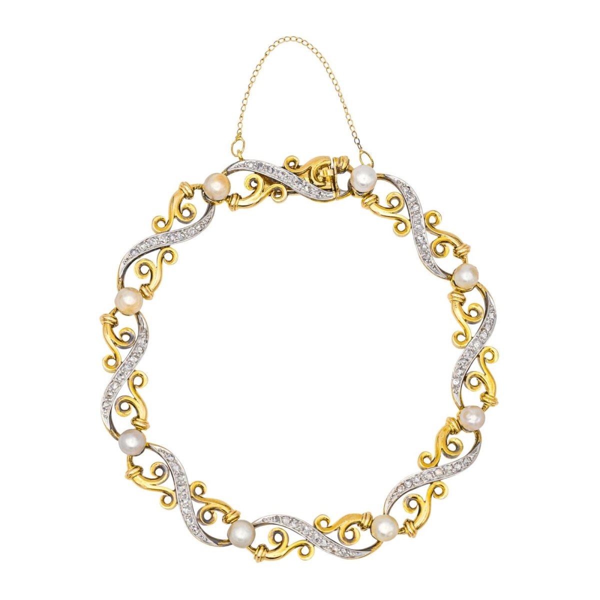 Bracelet DIAMANT en or jaune et blanc - Castafiore