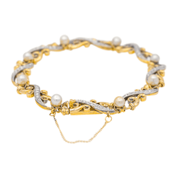 Bracelet DIAMANT en or jaune et blanc - Castafiore