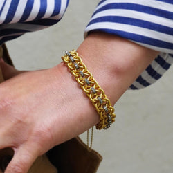 Bracelet diamants Napoléon III en or - Castafiore