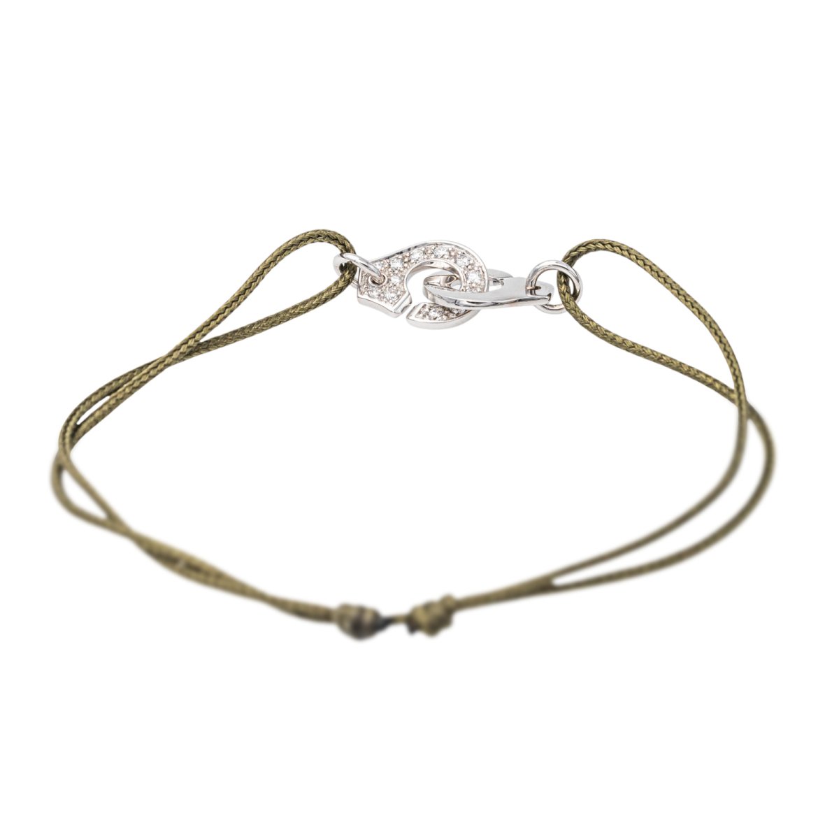 Bracelet Dinh Van Cordon Menottes Or blanc Diamant - Castafiore