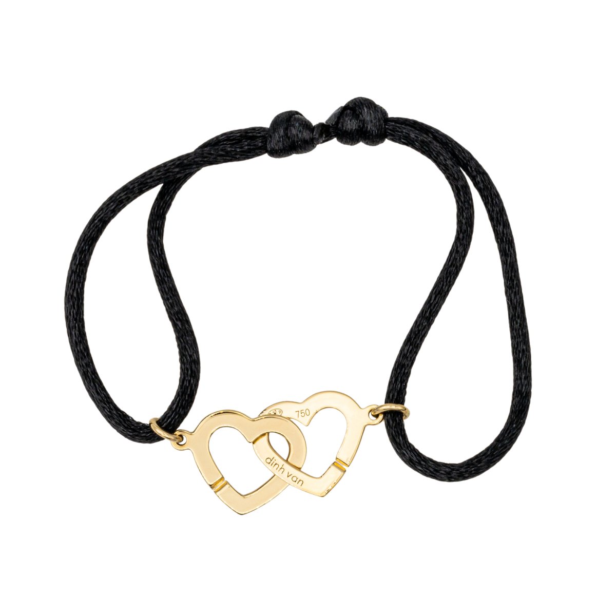 Bracelet DINH VAN "Double Coeur" en or jaune - Castafiore