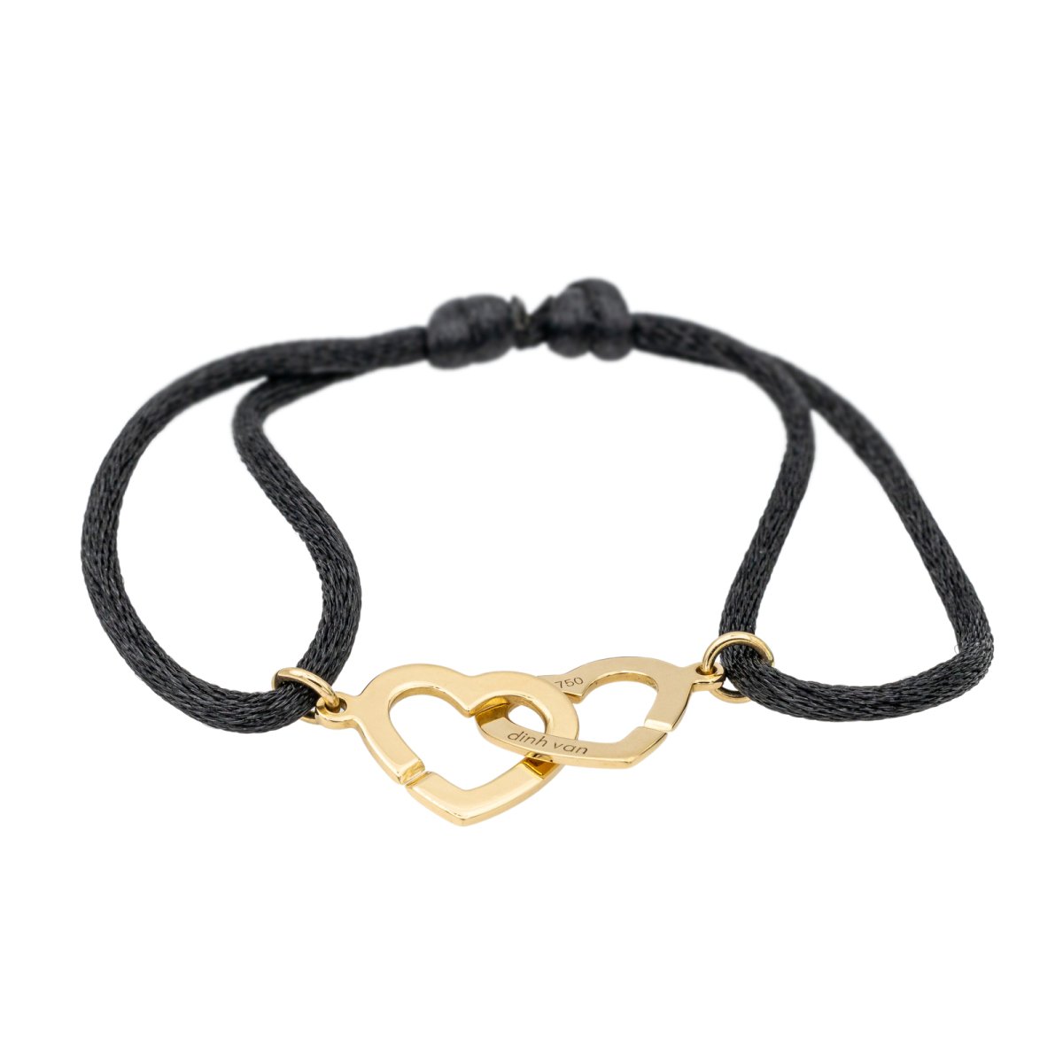 Bracelet DINH VAN "Double Coeur" en or jaune - Castafiore