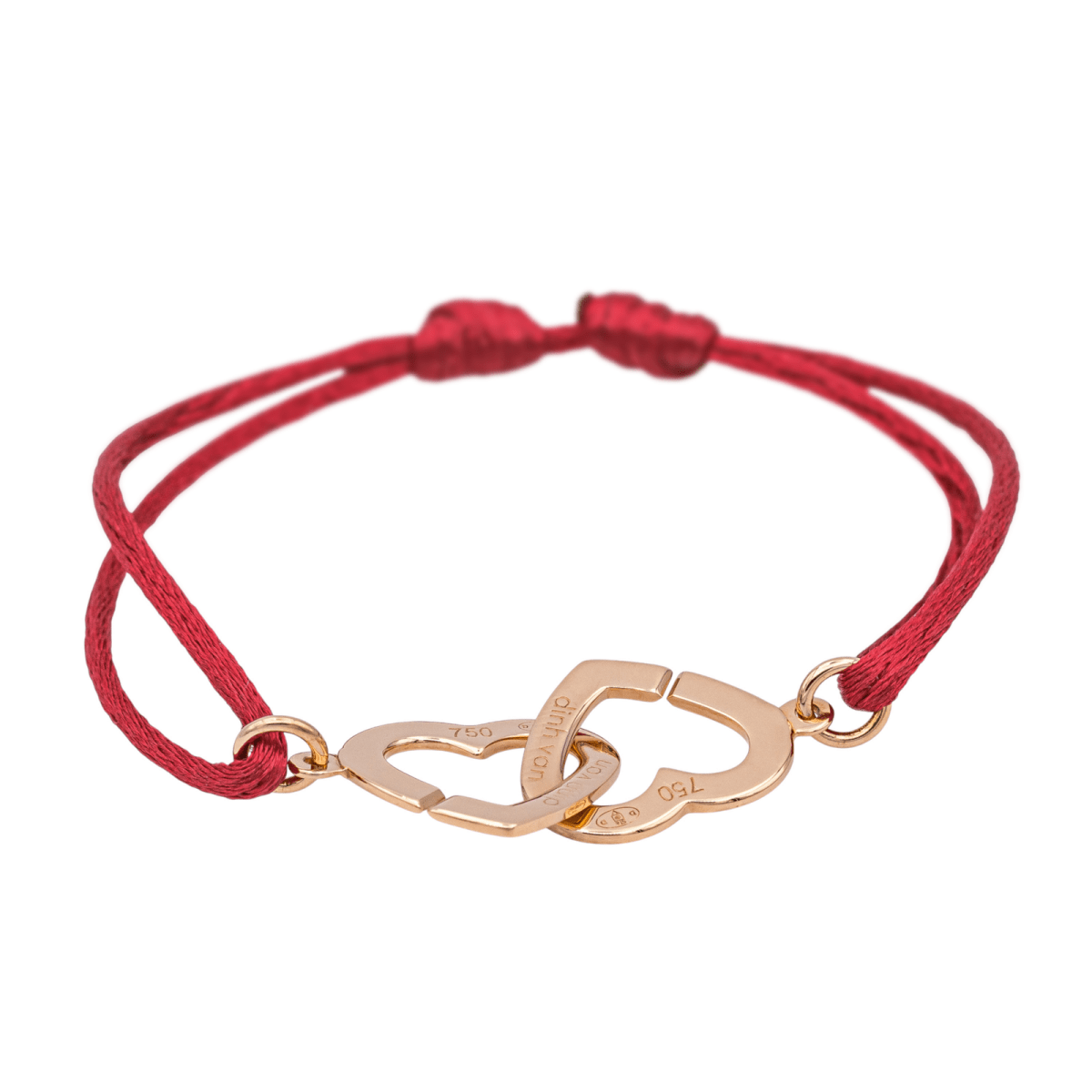 Bracelet DINH VAN "Double Coeur R13" en or rose - Castafiore