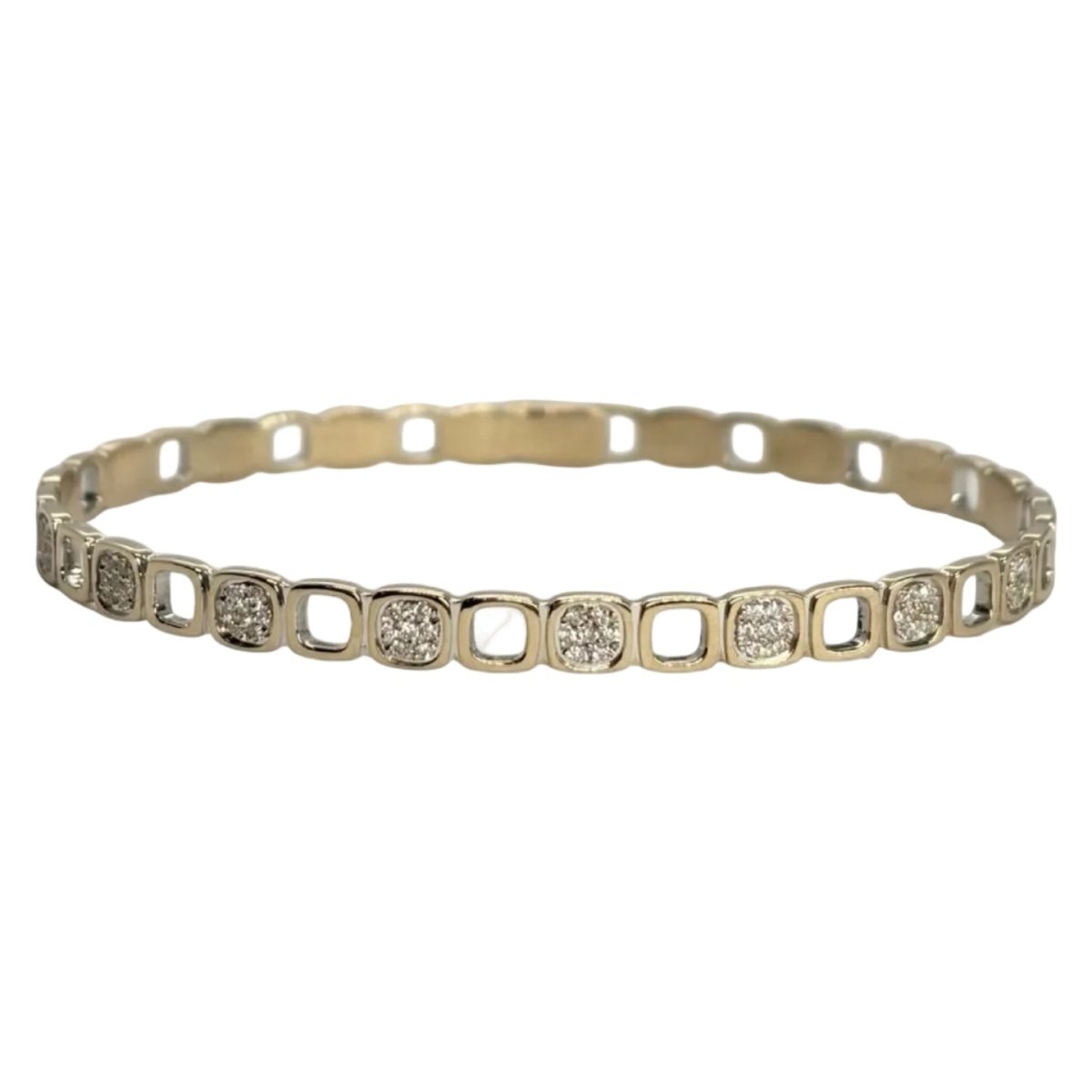 Bracelet DINH VAN "Impression" en or blanc et diamants - Castafiore