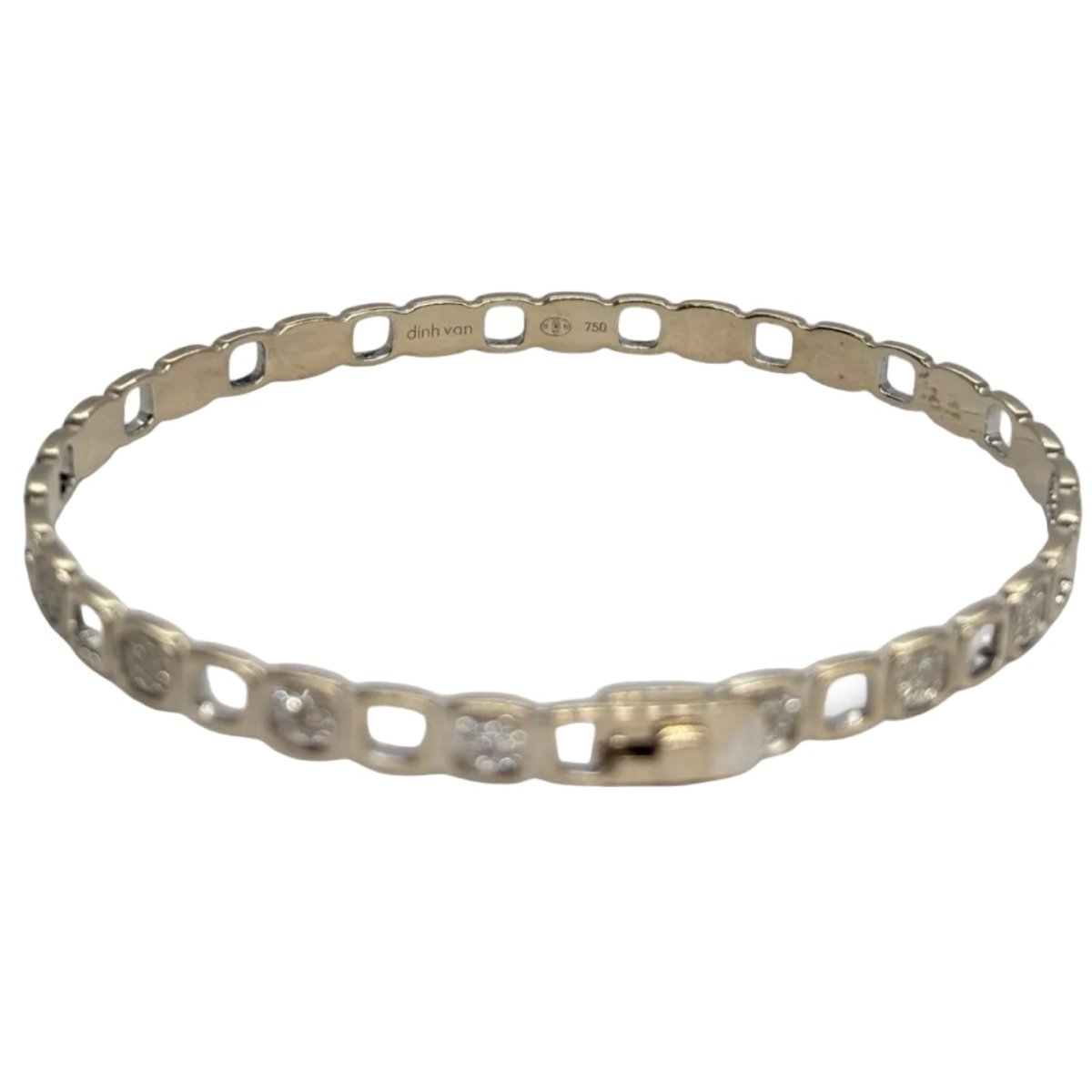 Bracelet DINH VAN "Impression" en or blanc et diamants - Castafiore