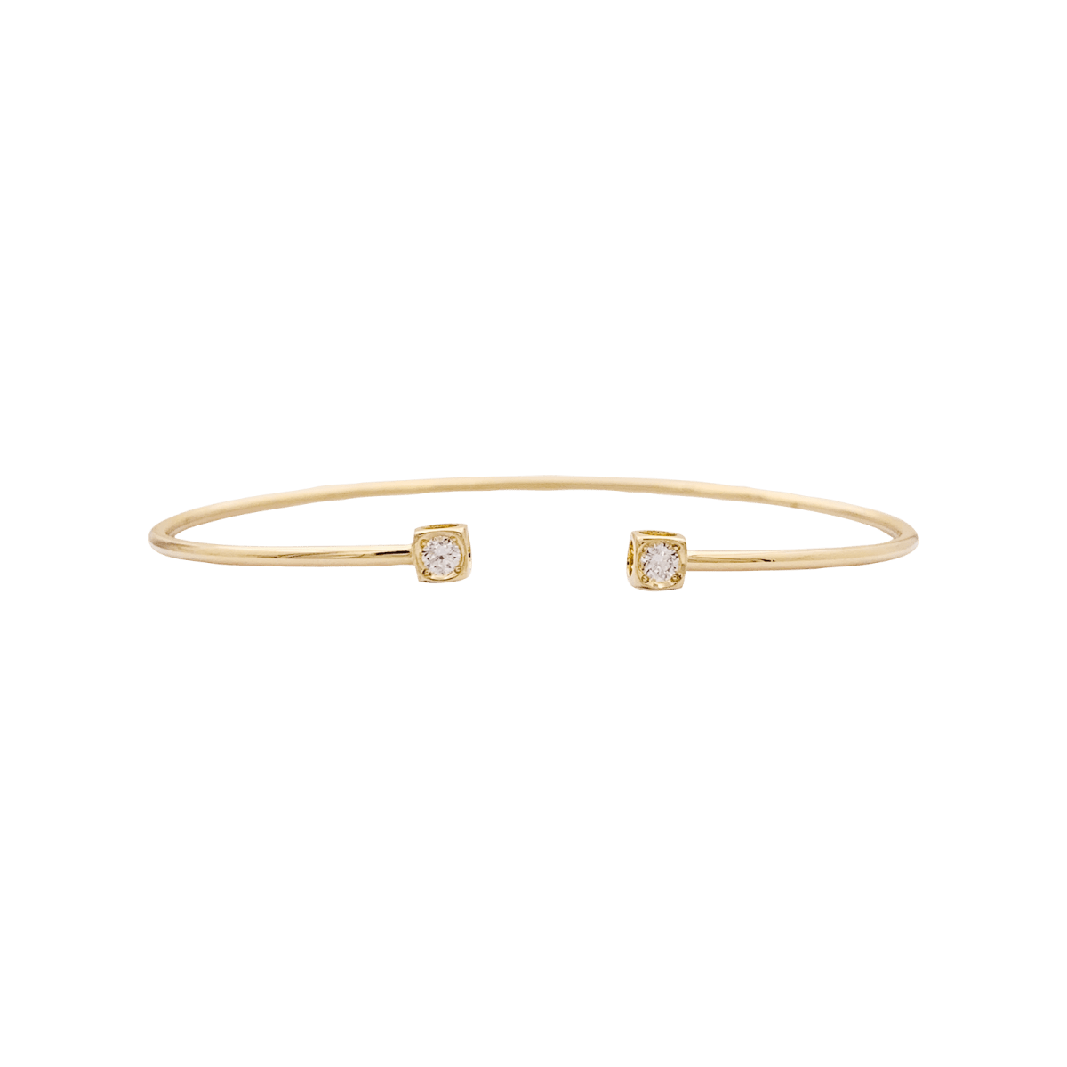 Bracelet Dinh Van, "Le Cube Diamant" en or jaune et diamants. - Castafiore