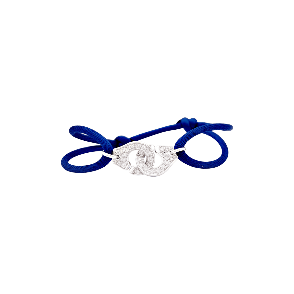 Bracelet DINH VAN "Menottes R10" en or blanc et diamants - Castafiore