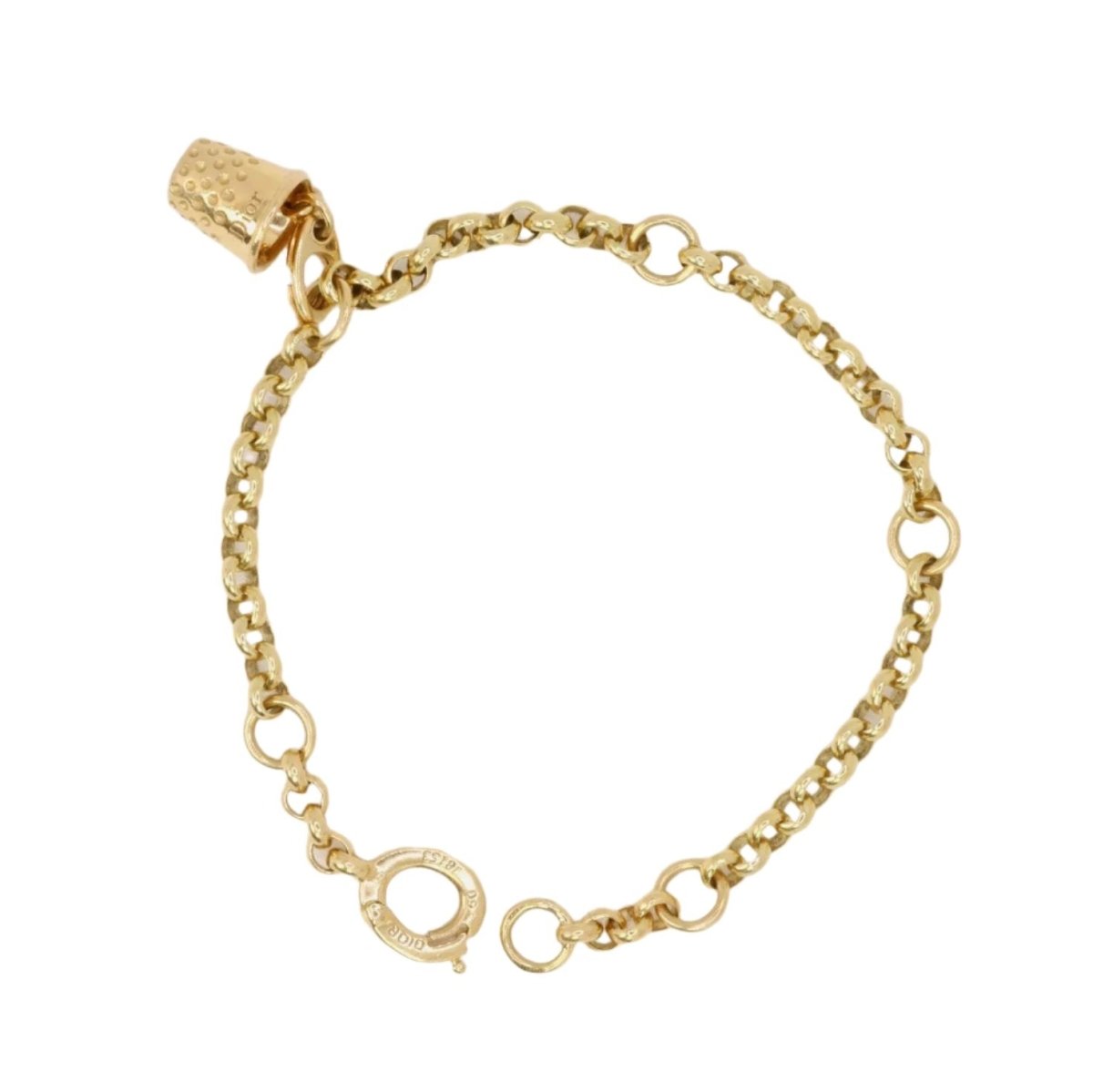 Bracelet DIOR, "Dé à coudre" en or jaune - Castafiore