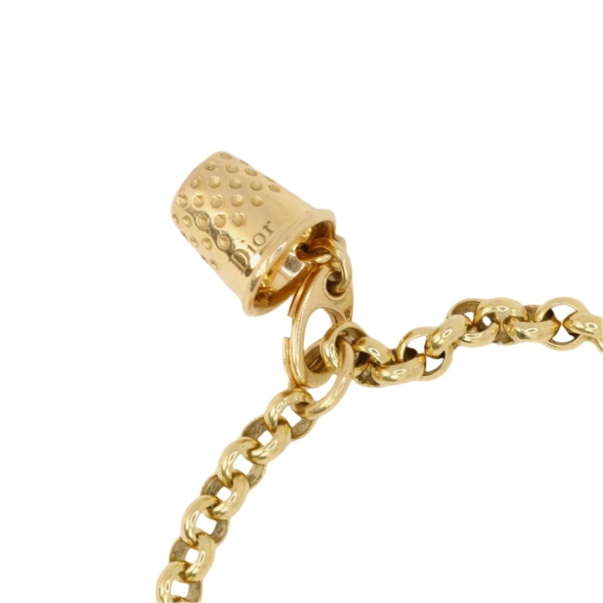 Bracelet DIOR, "Dé à coudre" en or jaune - Castafiore