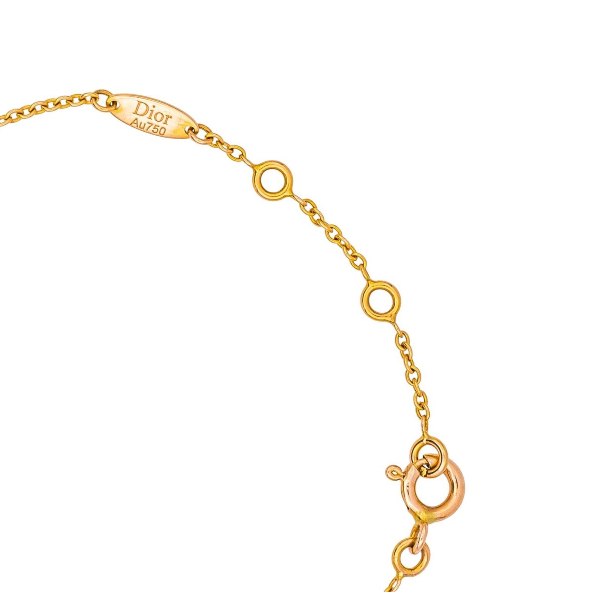 Bracelet DIOR "Rose des vents" en or rose, céramique et diamant - Castafiore