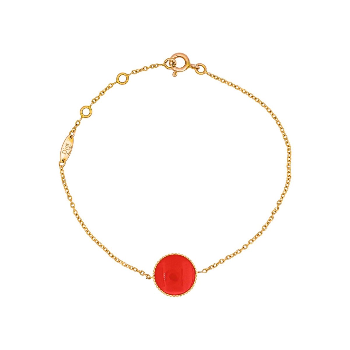 Bracelet DIOR "Rose des vents" en or rose, céramique et diamant - Castafiore