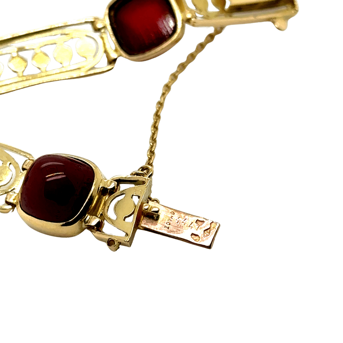 Bracelet EDYAD Art déco en or jaune et cornaline - Castafiore