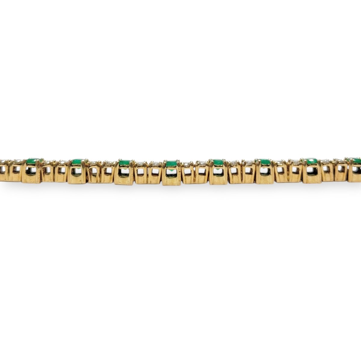 Bracelet émeraudes et ligne de diamants - Castafiore