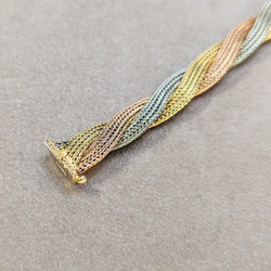 Bracelet en 3 ors tressé - Castafiore