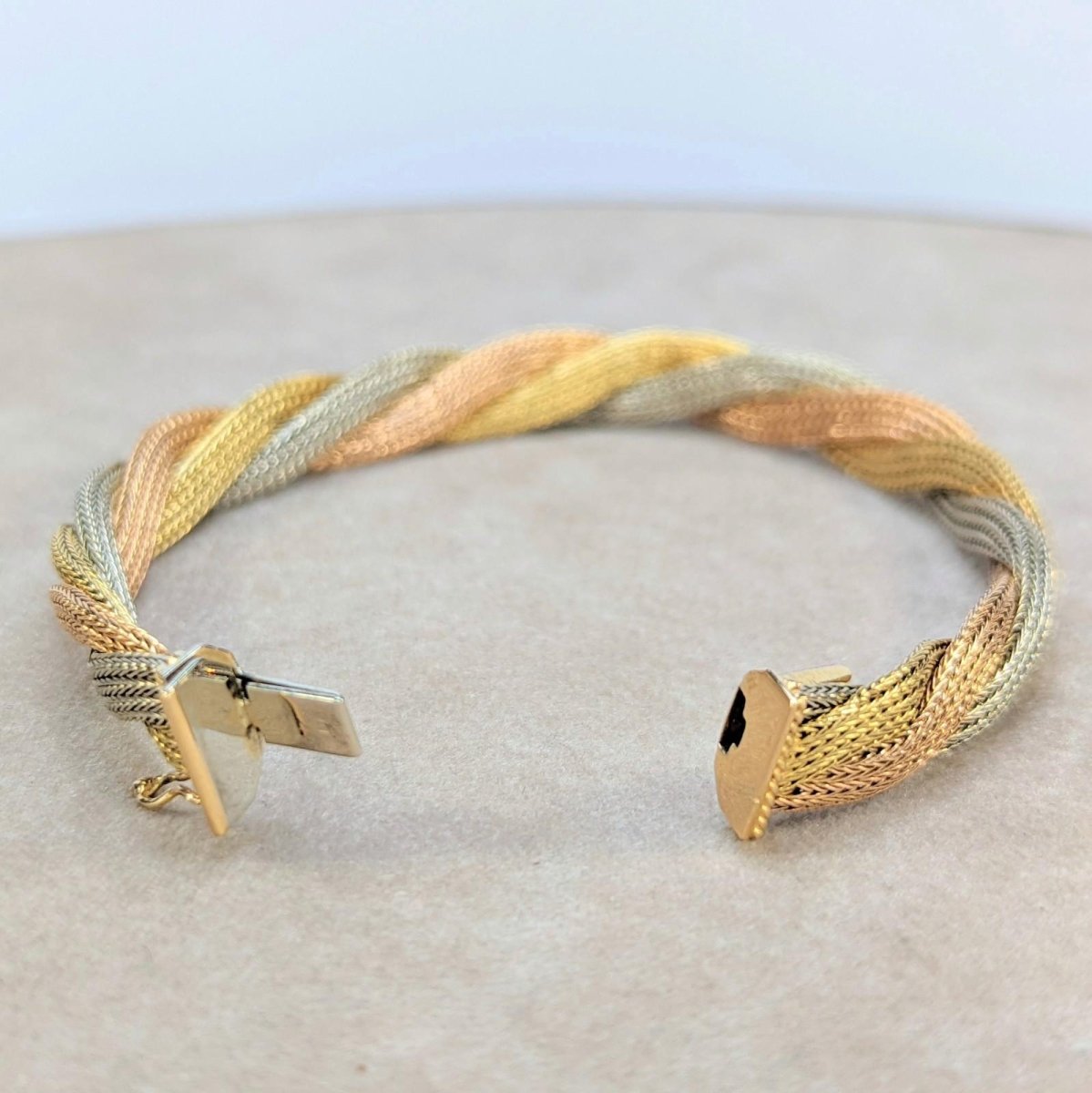 Bracelet en 3 ors tressé - Castafiore