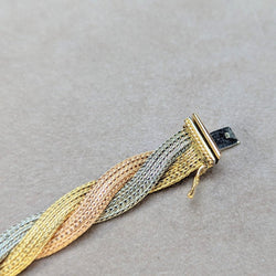 Bracelet en 3 ors tressé - Castafiore