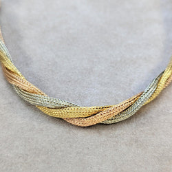 Bracelet en 3 ors tressé - Castafiore