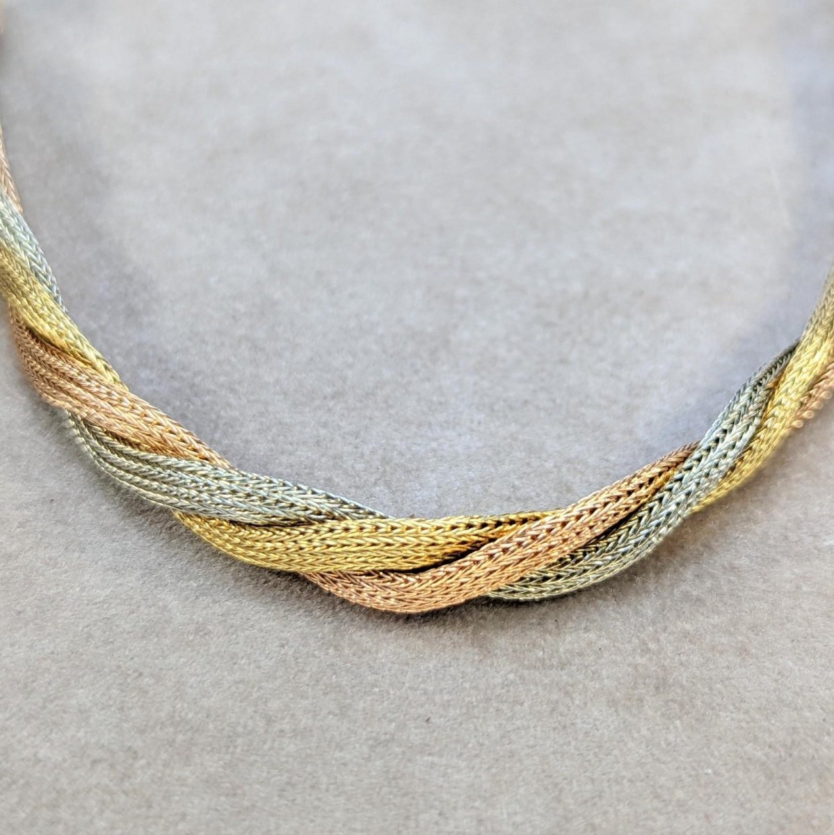 Bracelet en 3 ors tressé - Castafiore