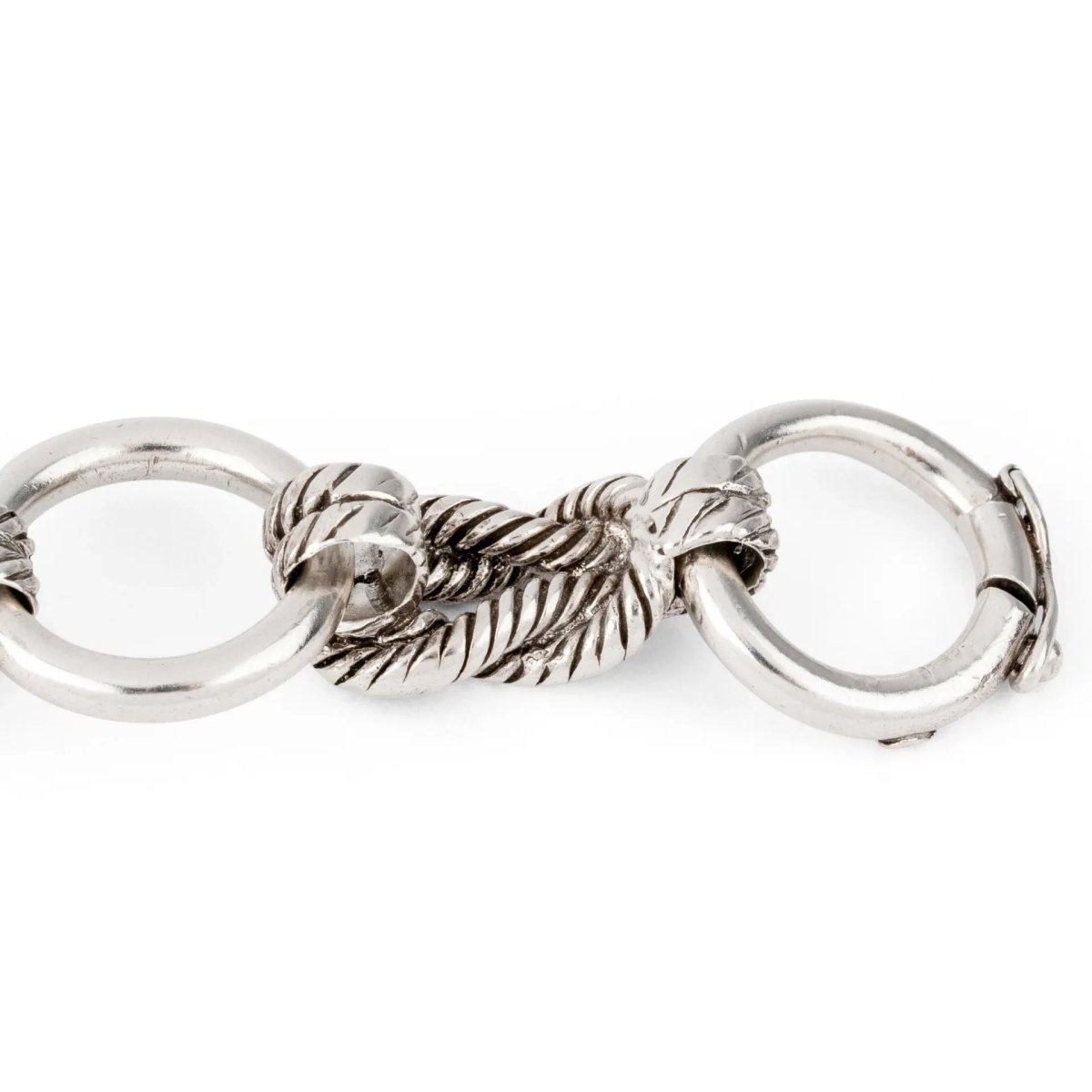 Bracelet en argent de la maison Hermès modèle Audierne - Castafiore