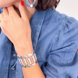 Bracelet en argent de la maison hermès modèle Ondine - Castafiore