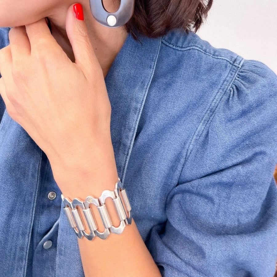 Bracelet en argent de la maison hermès modèle Ondine - Castafiore