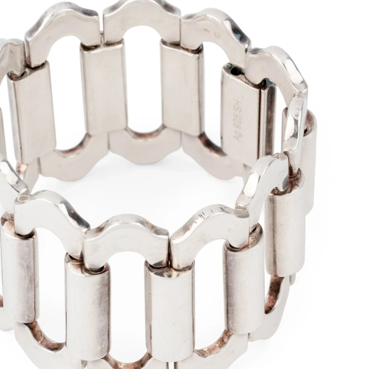 Bracelet en argent de la maison hermès modèle Ondine - Castafiore