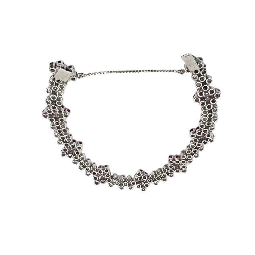 Bracelet en or 18 carats avec diamants et rubis naturels - Castafiore