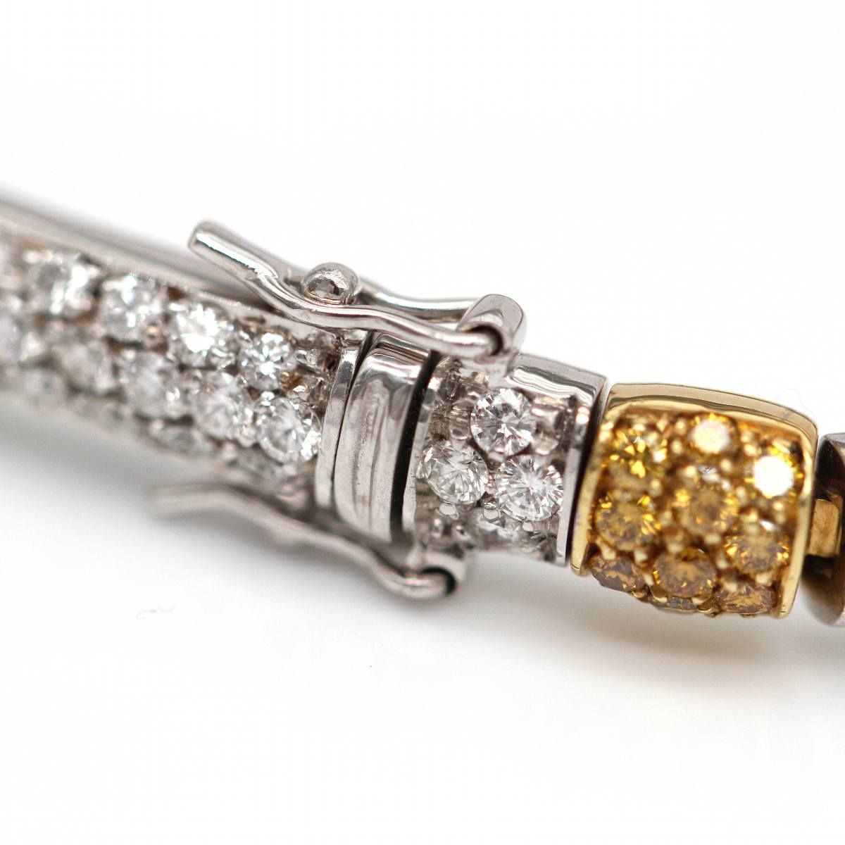 Bracelet en or bicolore 18K avec diamants et saphirs bleus - Castafiore