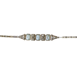 Bracelet en or blanc, aigues-marines et diamants - Castafiore