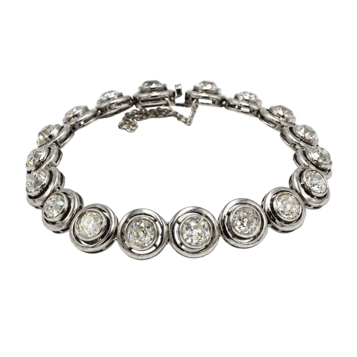 Bracelet en or blanc, argent et diamants - Castafiore