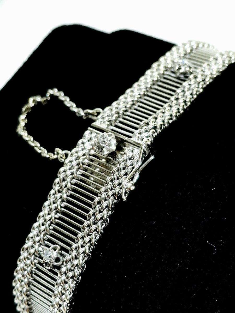Bracelet en or blanc et diamants - Castafiore