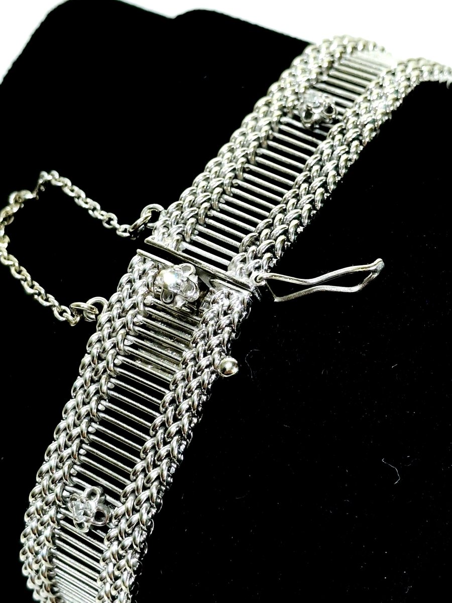 Bracelet en or blanc et diamants - Castafiore