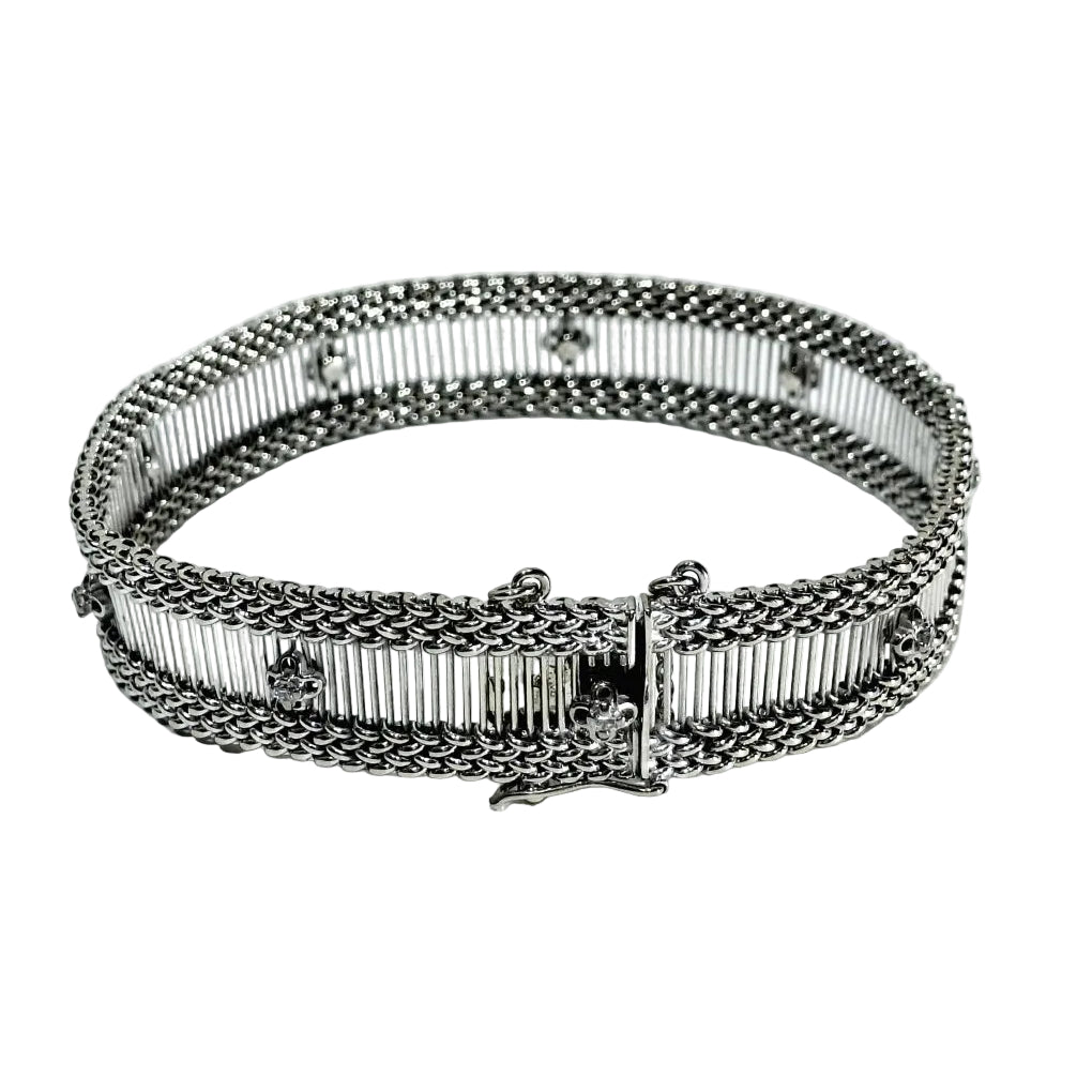 Bracelet en or blanc et diamants - Castafiore