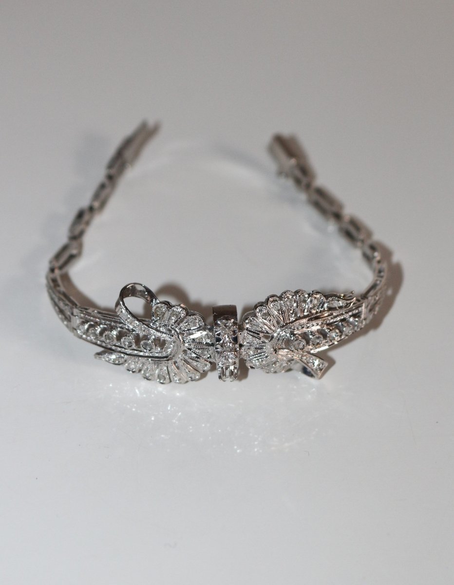 Bracelet en or blanc et diamants - Castafiore