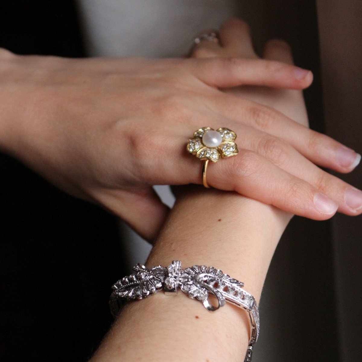Bracelet en or blanc et diamants - Castafiore