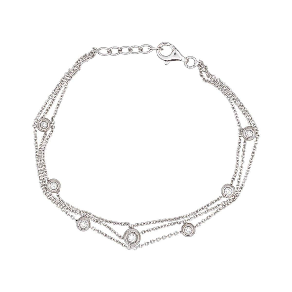 Bracelet en or blanc et diamants - Castafiore